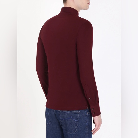Brunello Cucinelli Long-Sleeve Cotton Polo Shirt 56IT/46US 795 - Picture 2 of 13